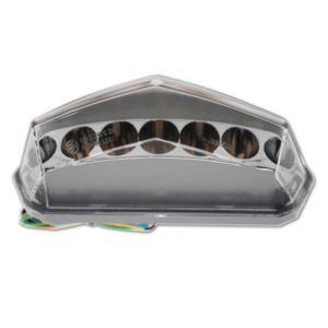 FEU ARRIERE 50 A BOITE POUR DERBI SENDA DRD XRACE 2005> AVEC STOP + CLIGNOTANT LEXUS TRANSPARENT AVEC LED HOMOLOGUE CEE - code 6A3S1W0S24