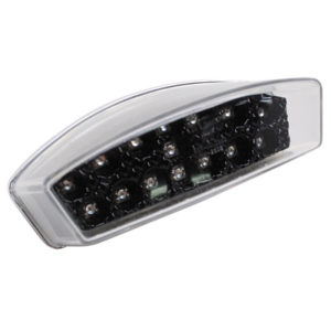 FEU ARRIERE 50 A BOITE POUR DERBI SENDA 1995>2001/PEUGEOT 50 XP6 XR6/MBK 50 X-LIMIT/YAMAHA 50 DTR LEXUS BLACK AVEC LED (15 LEDS ROUGES)  - code 6A4S1T0S24