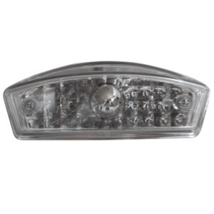 FEU ARRIERE 50 A BOITE POUR DERBI SENDA 1995>2001/PEUGEOT 50 XP6 XR6/MBK 50 X-LIMIT/YAMAHA 50 DTR MILLENIUM TRANSPARENT/CHROME (AMPOULE MIROIR ECLAIRANT ROUGE POUR FEU ARRIERE)  - code 6J3SAT0S24