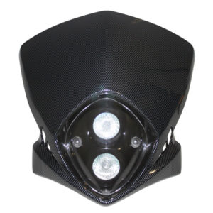 FORK HEADLAMP GEARBIKE DUKE HALOGEN 2x20W CARBON - code 7529900KA4