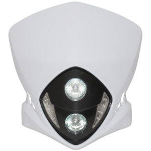 FORK HEADLAMP GEARBIKE DUKE HALOGEN 2x20W WHITE WITH WHITE LEDS - code 7549900814