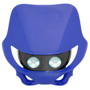 FORK HEADLAMP GEARBIKE ENDURO HALOGEN 2x20W BLUE (WITH BRACKETS) - code 7599900514