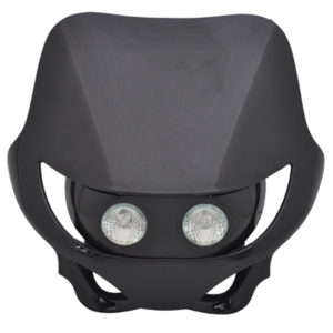 FORK HEADLAMP GEARBIKE ENDURO HALOGEN 2x20W BLACK (WITH BRACKETS) - code 7599900914