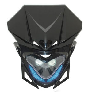 FORK HEADLAMP GEARBIKE RR8 BLACK WITH LEDS BLUE - code 75B99U0914