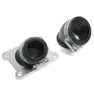 PIPE ADMISSION 50 A BOITE SOUPLE POUR DERBI SENDA AVEC 2 MANCHONS A 45° POUR PWK (KIT) DIAM 24MM + 33MM - code D70D005004