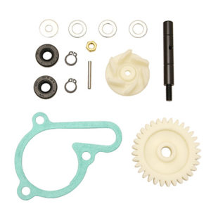 KIT REPARATION POMPE A EAU 50 A BOITE ADAPTABLE DERBI SENDA 2006> (MOTEUR PIAGGIO EURO 3) AVEC PIGNON ENTRAINEMENT (KIT) - code D8GSA00004