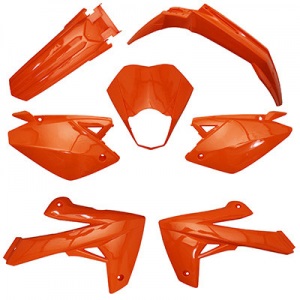 CARROSSERIE 50 A BOITE ADAPTABLE RIEJU MRT ORANGE 7PCS - code 007M8APORANGE