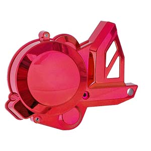 CARTER D'ALLUMAGE 50 A BOITE POUR DERBI SENDA 2006> ROUGE ANODISE - code 511SA0B134