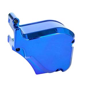 CARTER DE POMPE A HUILE 50 A BOITE POUR DERBI SENDA 2006> BLEU ANODISE - code 512SA0B534