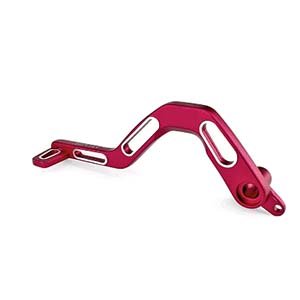 BRAKE PEDAL GEARBIKE LIGHTY ADAPTABLE DERBI SENDA ALU RED ANODIZED - code EM4S10A134